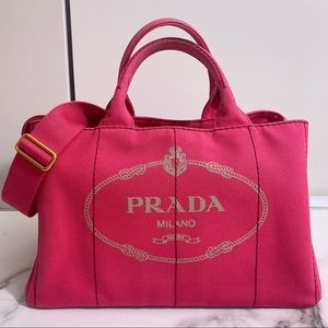 Fuchsia Prada Canapa Large